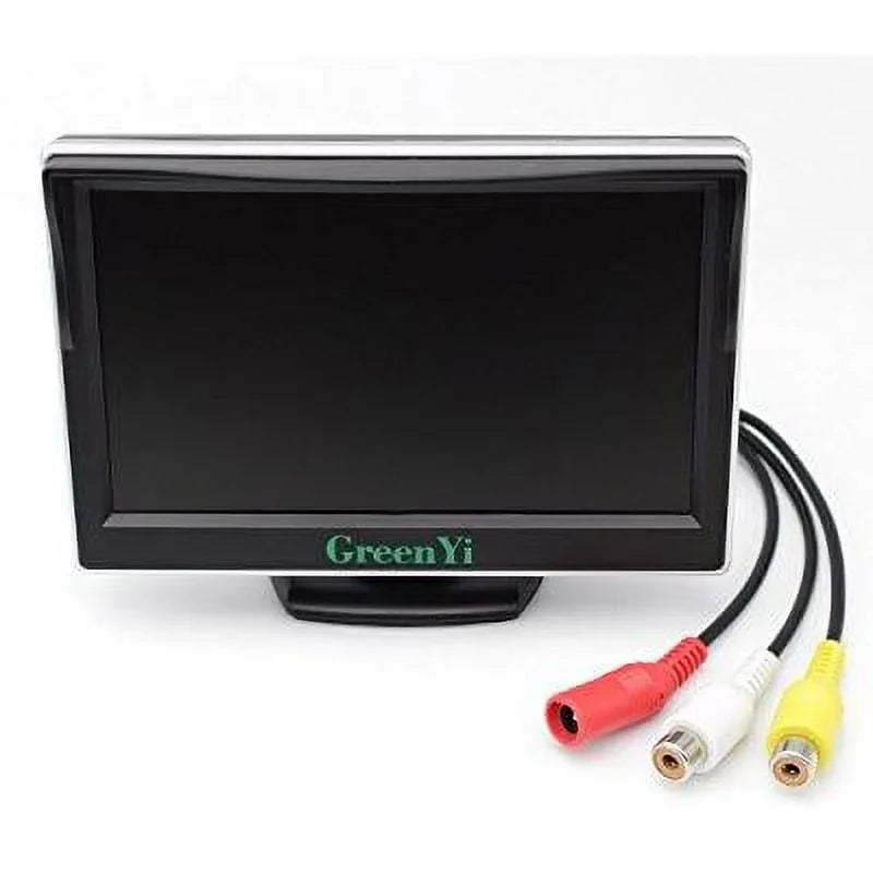 player video with input vehicle lcd for video camera color display on-dash monitor, tft backup car screen 5 dvd 2 greenyi hd