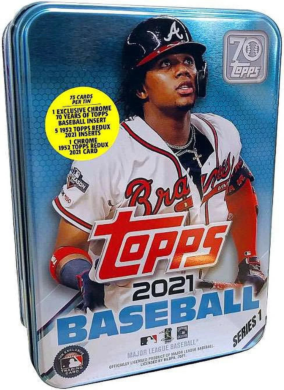 Cards Topps Ronald Trading Acuna 75 Tin Set, 2021 Baseball Series 1 Card MLB