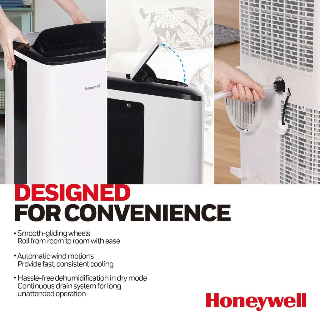 HF0CESVWK6 Dehumidifier WiFi with Conditioner & BTU 10,000 Portable Voice Smart Control, Air Honeywell