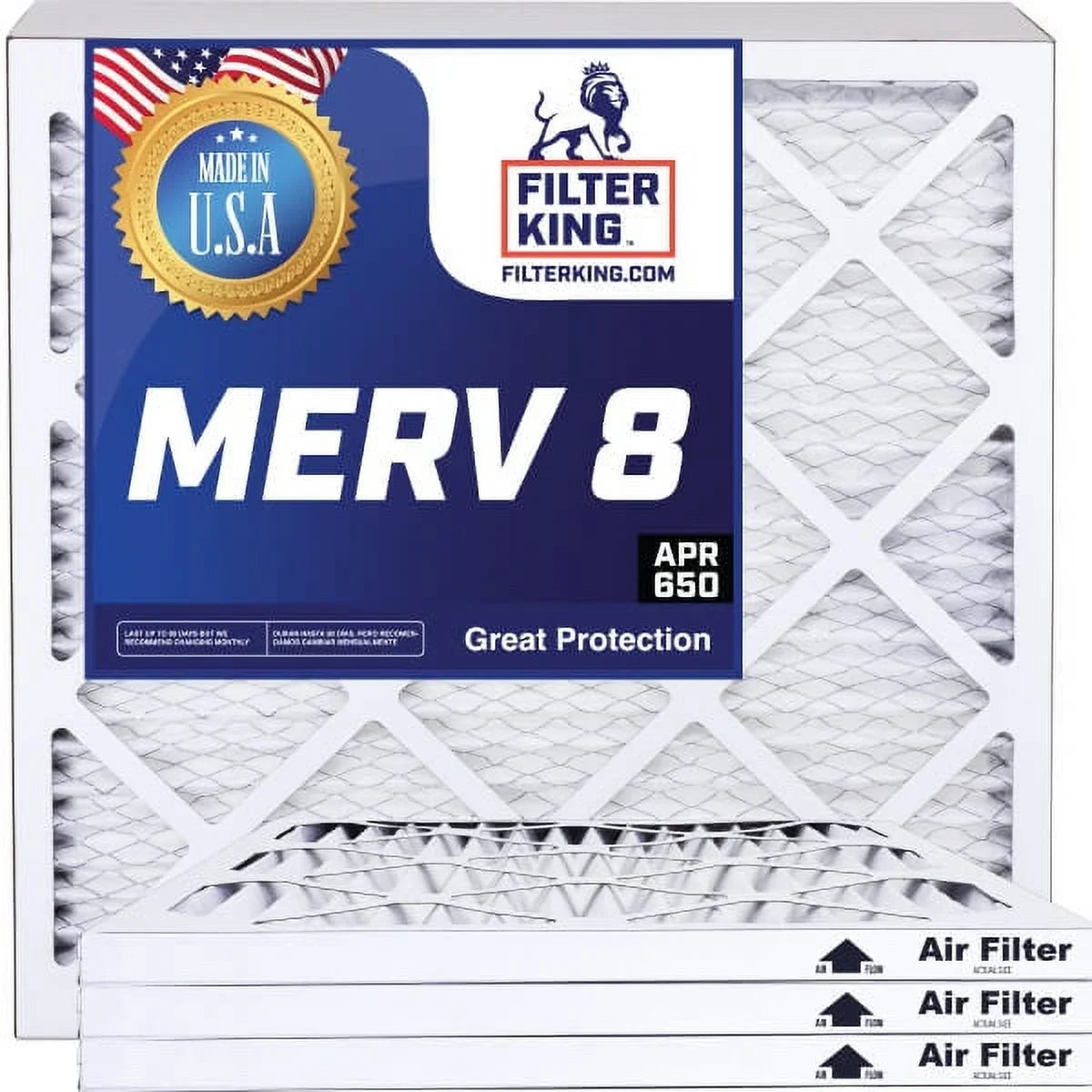26x58x1a x 4-PACK HVAC | 58 King Filters Furnace Filter Filter .75" Air | x Actual 26 Pleated USA | A/C Size: MERV IN | 8 MADE