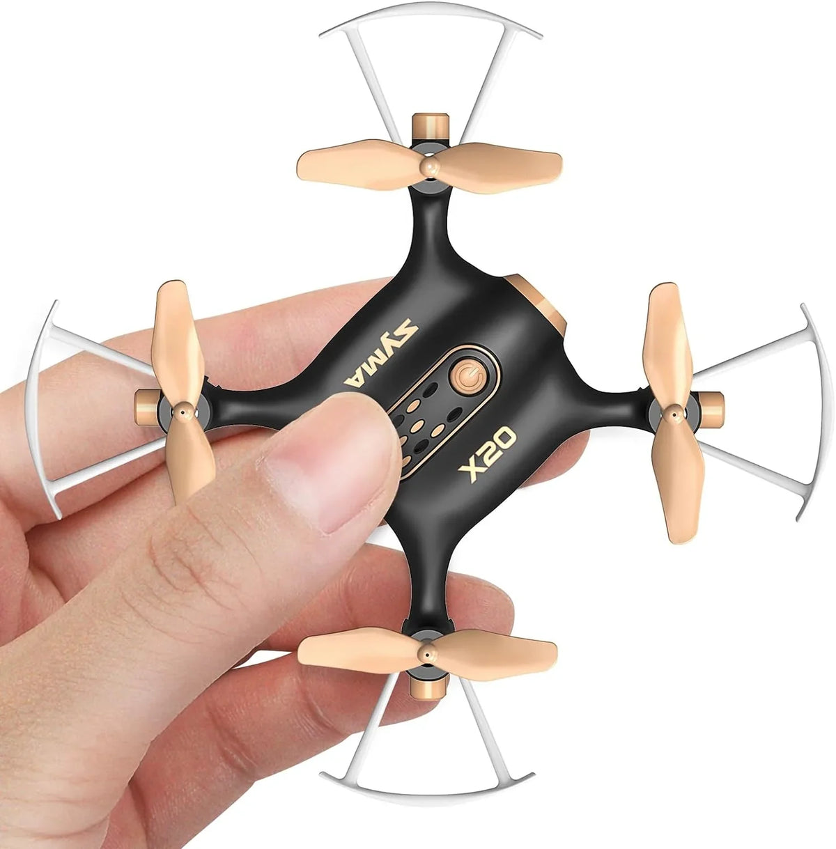 RC Black, Nano SYMA Gold Open Drone - Mini Box Hold for Altitude Kids, Quadcopter X20