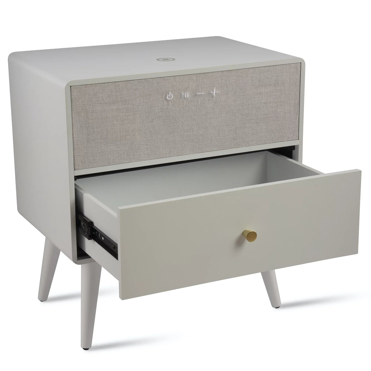 And Bluetooth® Table Charging Height-Adjustable x 19"W White Koble Side x Smart Ralph With Wireless Audio, 23"H 10-7/8"D,
