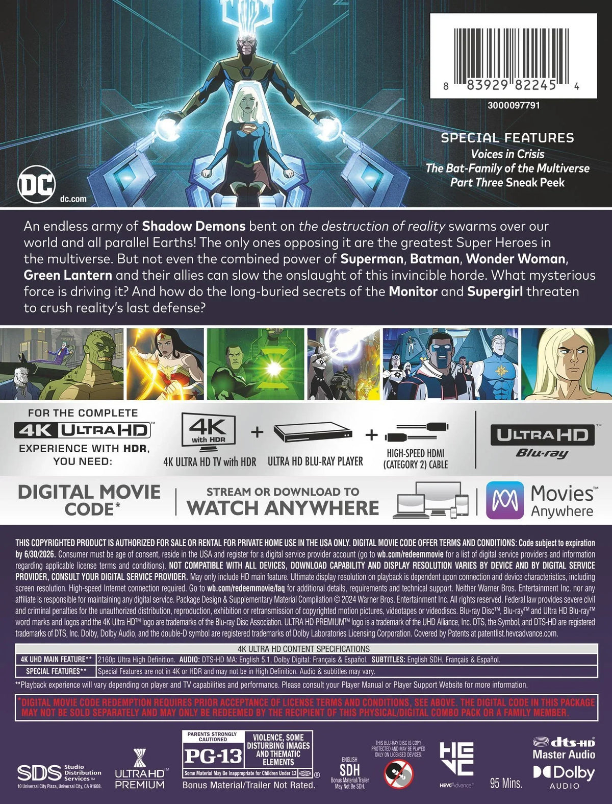 on League: Earths Infinite Edition Digital Part (4K + HD Two Copy) Ultra (Limited Crisis Steelbook) Justice
