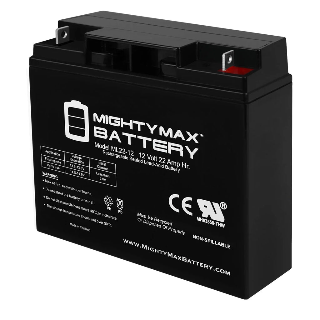 22AH 12V Battery Scooter R200/R500 Replaces Series SLA Rascal