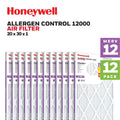 Honeywell Air MERV 20x30x1 Pleated Filter 12 Pack -12 HVAC Furnace
