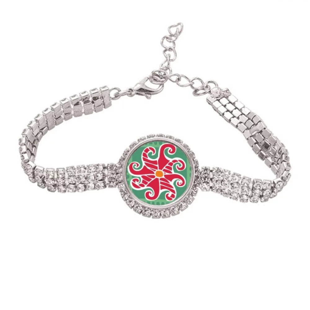 Tennis Sun Bracelet Mexico Chain Jewelry Totems Anklet Civilization Ancient Drawing Diamond Red