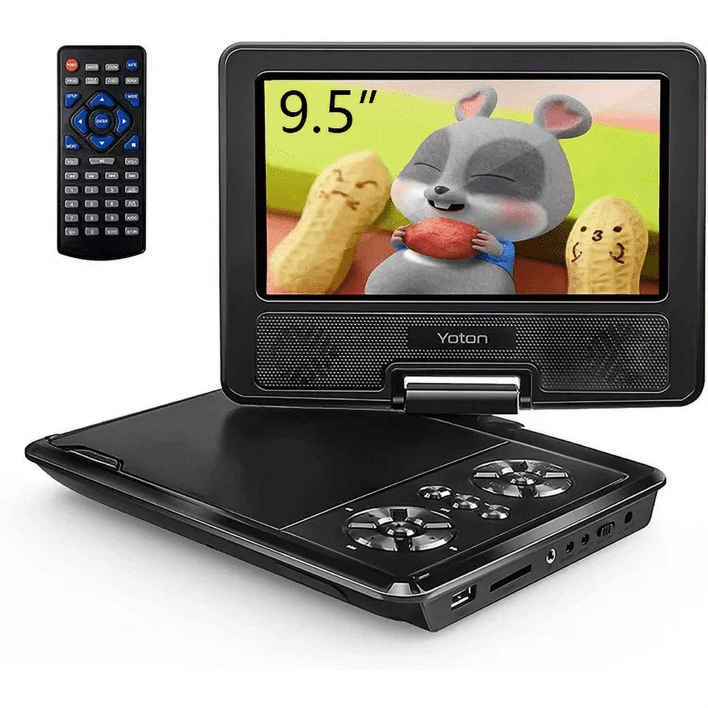 Swivel Hours Kids Battery Portable Built-in 9.5" Yoton Screen, Player 4-6 and for DVD Car, 7.5" with HD