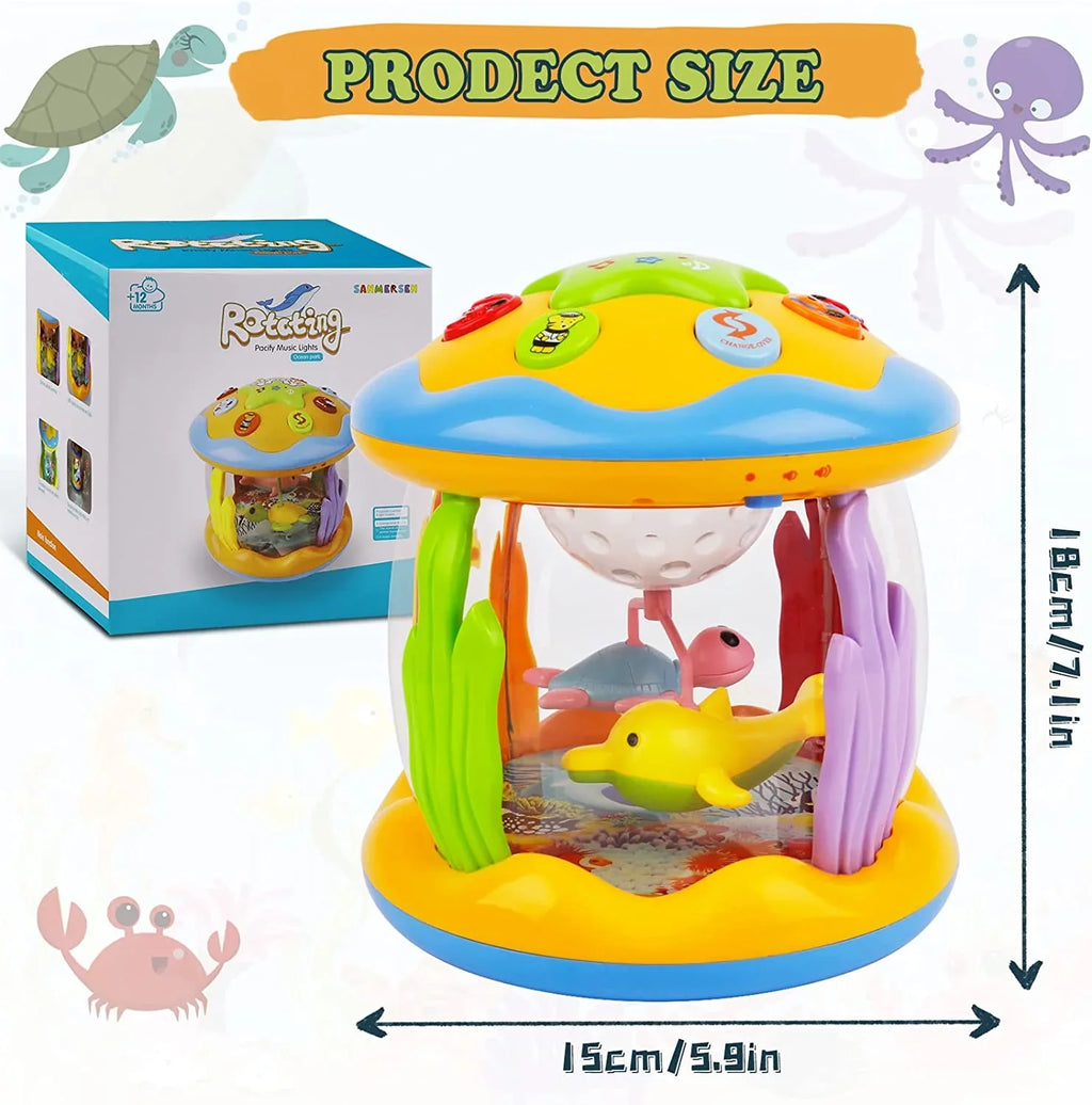 Educational Light in for Projector Toys Musical 1 For Learning Toddlers Rotating Toys,Ocean Baby Up Toys Months,4 Infant 6-12 LAYADO