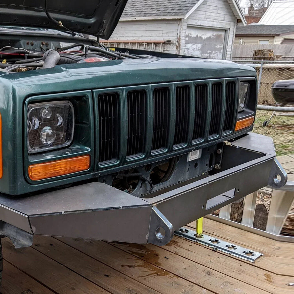 KOJEM DIY Bare Mount for Plate Front Winch Kit Cherokee 1984-2001 Jeep Bumper XJ Metal