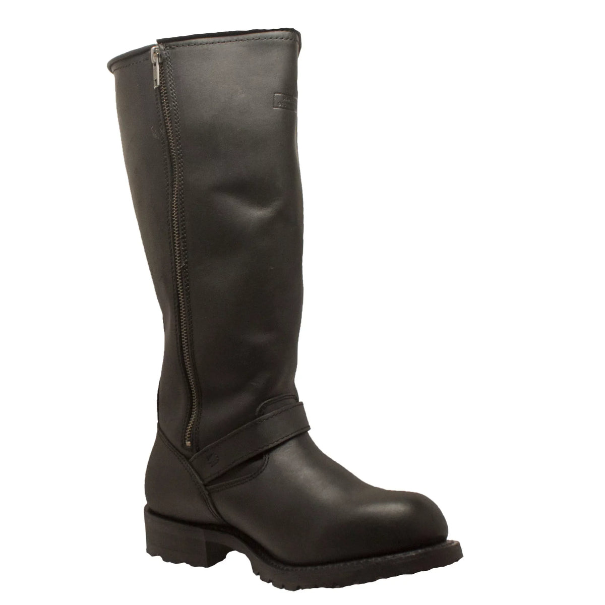 Zipper Black Men's Boot Engineer 16" Biker
