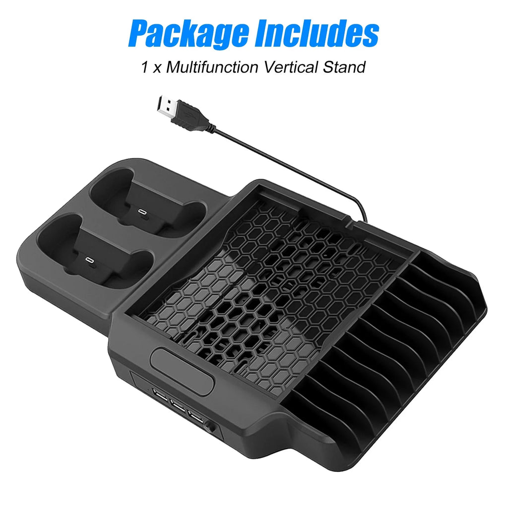 Xbox with Series Slots EEEkit Controller Station for Fit Xbox Fans, S/X Stand Fit Charging USB for Vertical Dual 3 with 2 11 X/S Game Dock Fast Series Cooling Ports, Disc