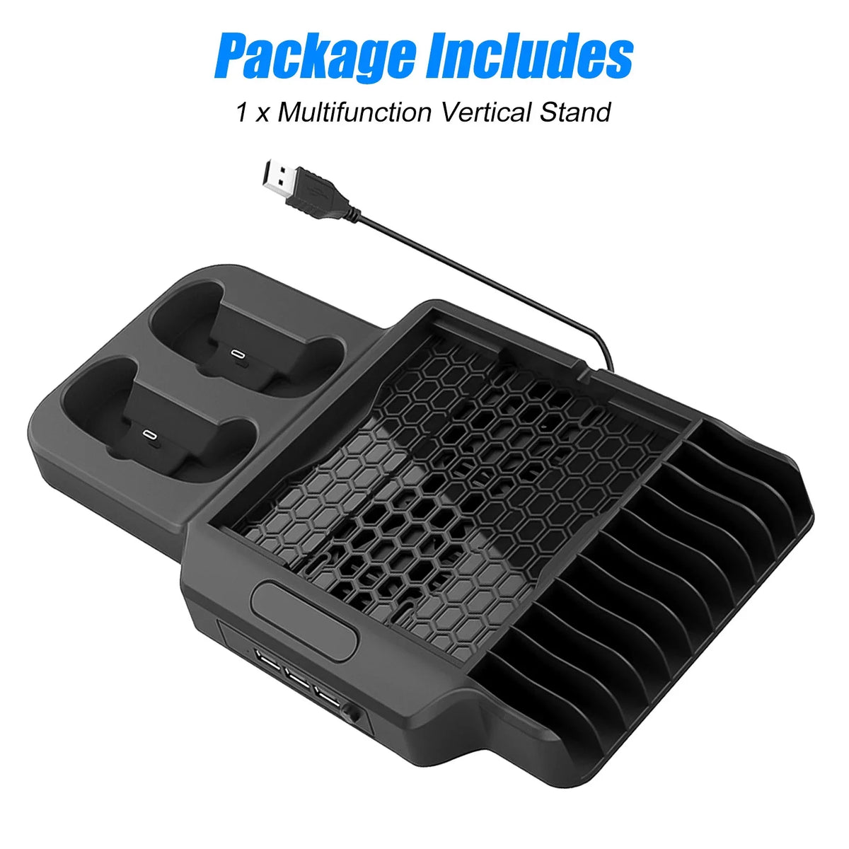 Xbox with Series Slots EEEkit Controller Station for Fit Xbox Fans, S/X Stand Fit Charging USB for Vertical Dual 3 with 2 11 X/S Game Dock Fast Series Cooling Ports, Disc
