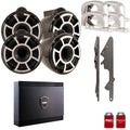 Malibu Sounds Wet Pairs Two G3: For Black 10" with Swivel Tower of SDX2 Speakers G3 Amplifier REV10B-SC & Adapters