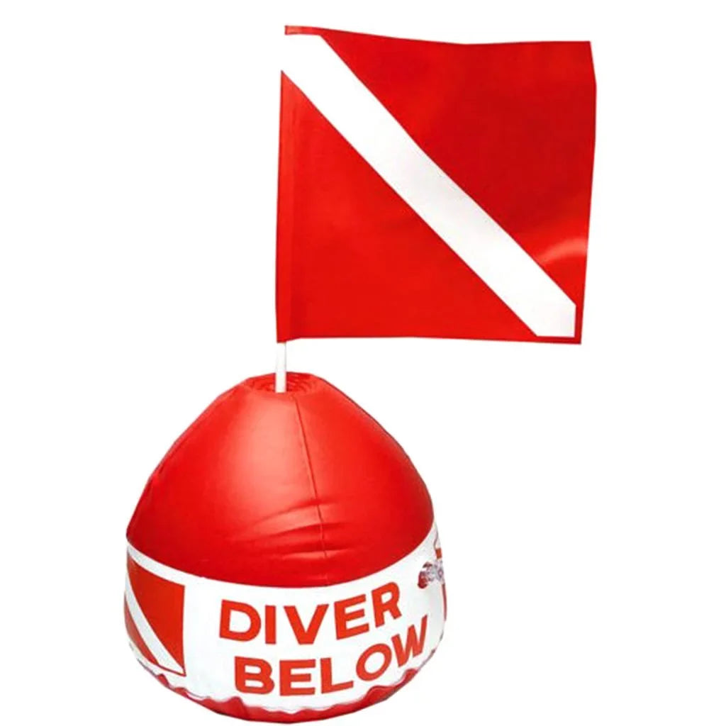 Inflatable Surface Buoy Marker Red Dive Flag Diving Accessory Outdoor Snorkel Scuba With Safety