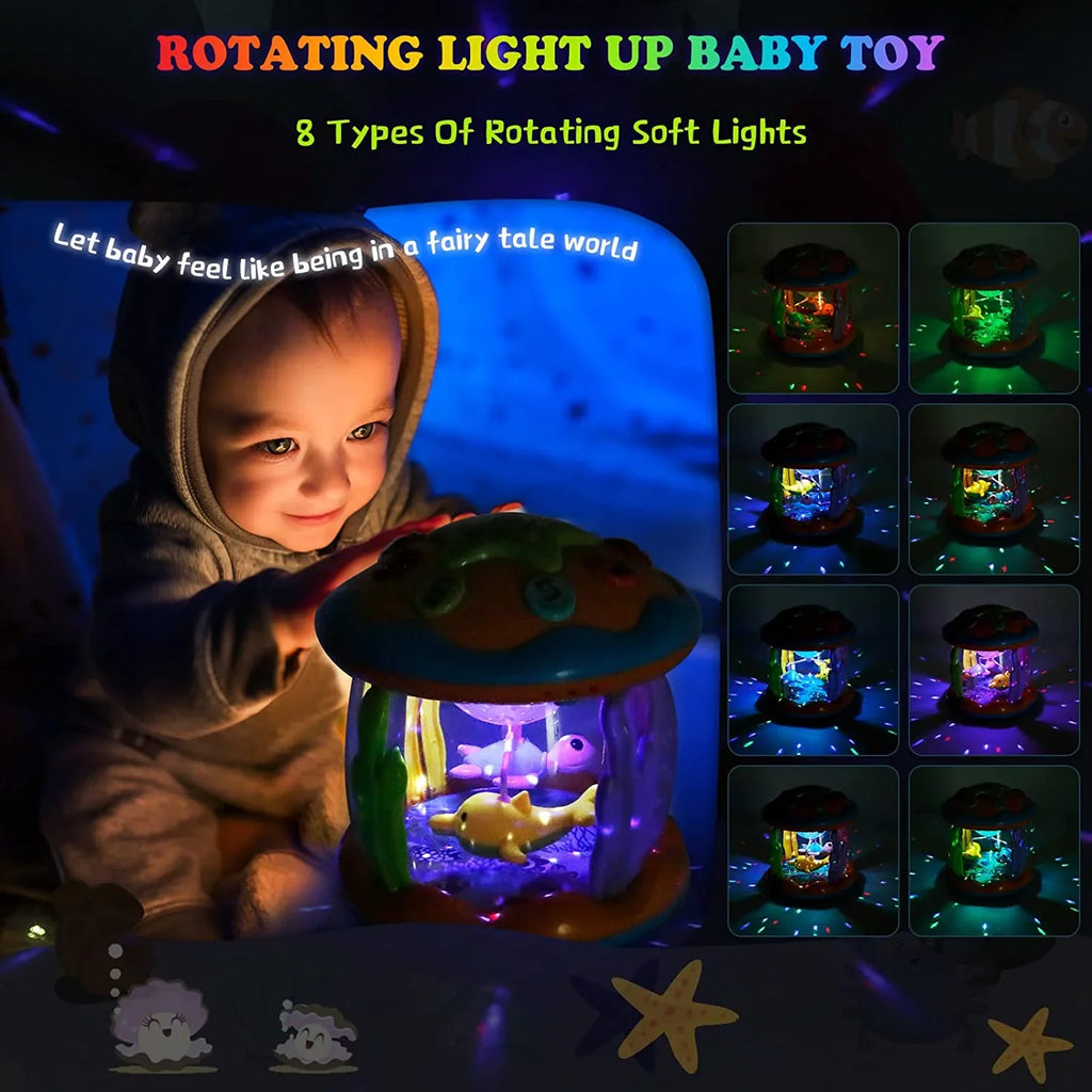 Educational Light in for Projector Toys Musical 1 For Learning Toddlers Rotating Toys,Ocean Baby Up Toys Months,4 Infant 6-12 LAYADO