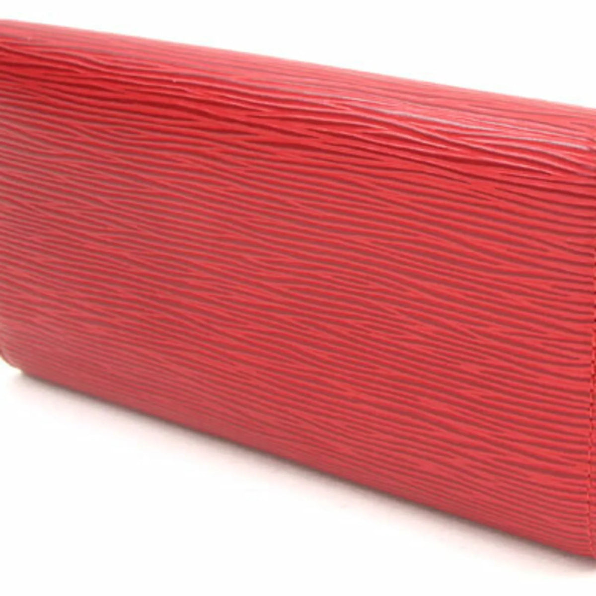 Louis International Tresor Pre-Owned Vuitton Castilean Ladies Wallet M63387 Red Porto Tri-Fold Epi (Good)