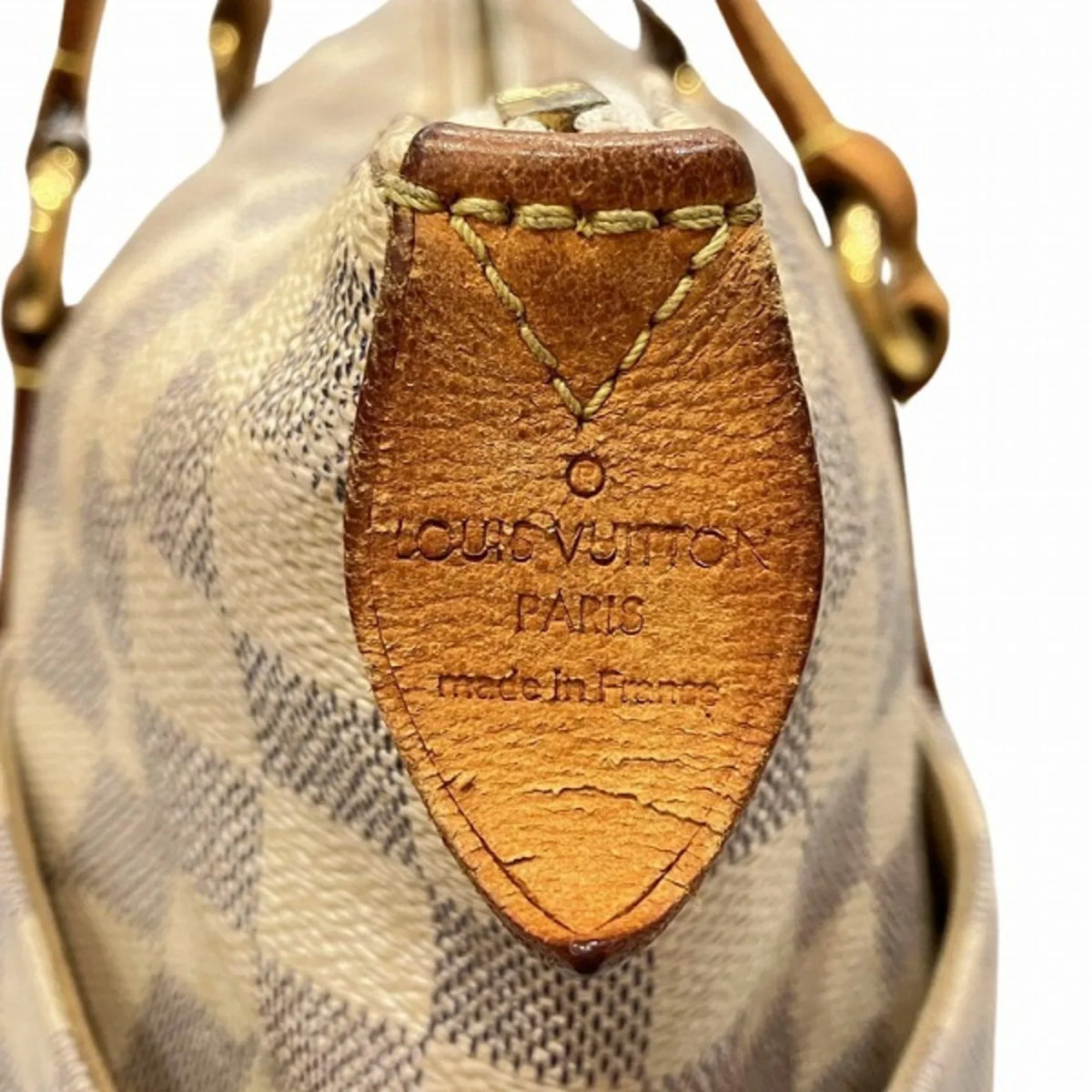 Bag Azur Louis Damier Vuitton (Fair) Tote Pre-Owned N41279 Ladies MM Totally Shoulder