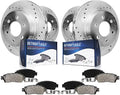 Brakes Slotted Ceramic 2013 2017 Axle Drilled 2015 Replacement and Ford Pads Rotors 2012-2020 - & F-150 Brake 2019 Front Detroit Disc 2014 Brake and 2018 Rear 2016 for Kit