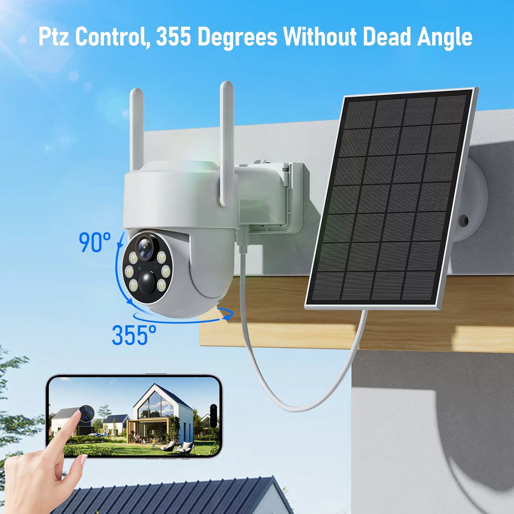 Toguard Outdoor Camera Camera Dome Solar Wireless Security 2K/4MP SC21 WiFi PTZ
