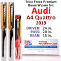 Quattro of w/Rear Wipers Audi A4 Performance (Set 3) 2019 Beam Wiper