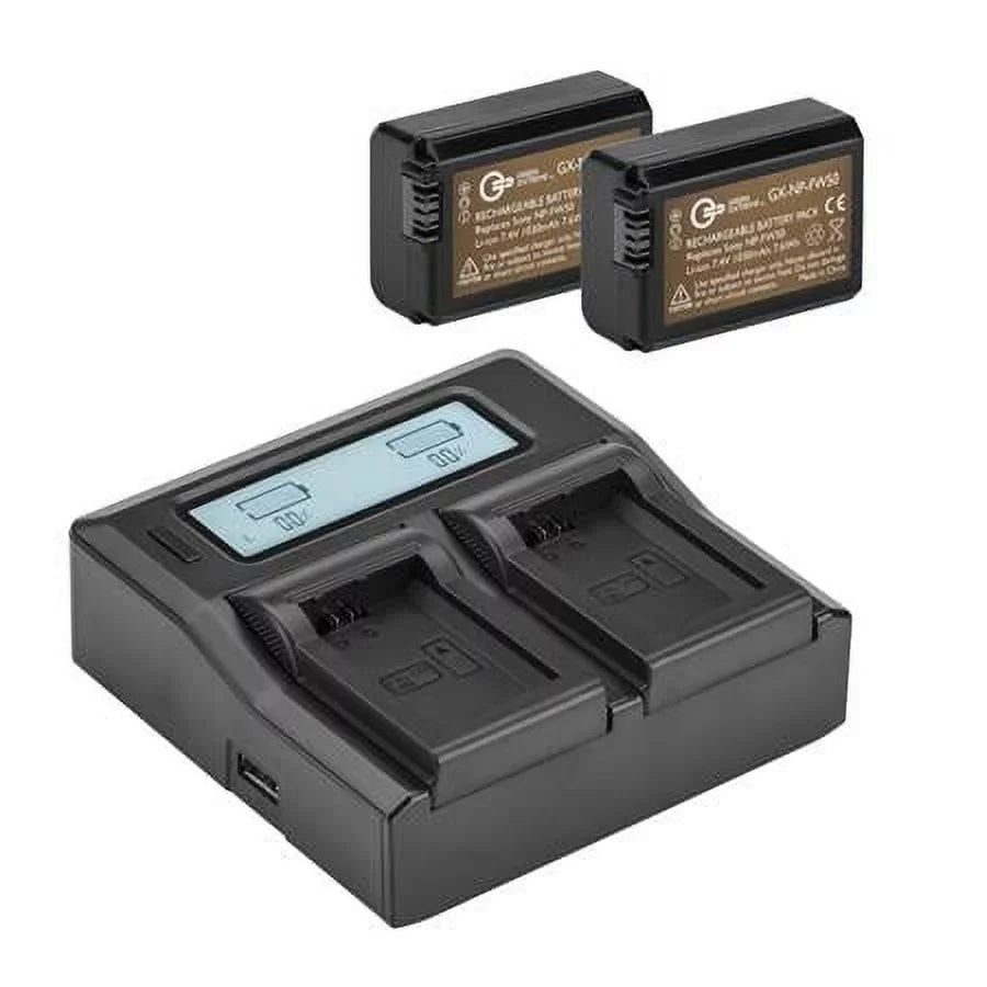 Kit Charger 2 Battery NP-FW50 and Dual Smart Pack