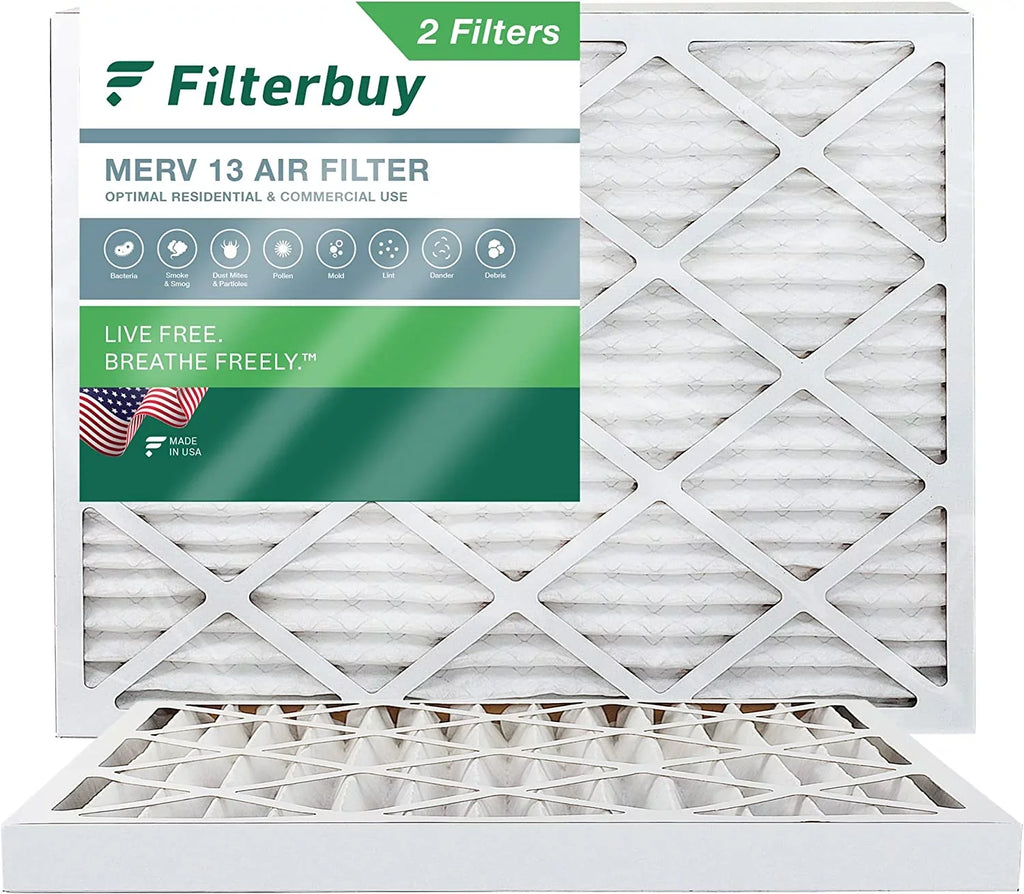 HVAC (2-Pack) Furnace Pleated Filters 10x14x2 MERV 13 AC Air Filterbuy