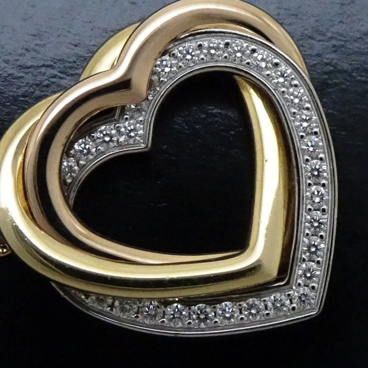 Necklace New) Heart Pre-Owned B7061200 Gold (Like K18 Trinity Three-Color Diamond CARTIER 291637