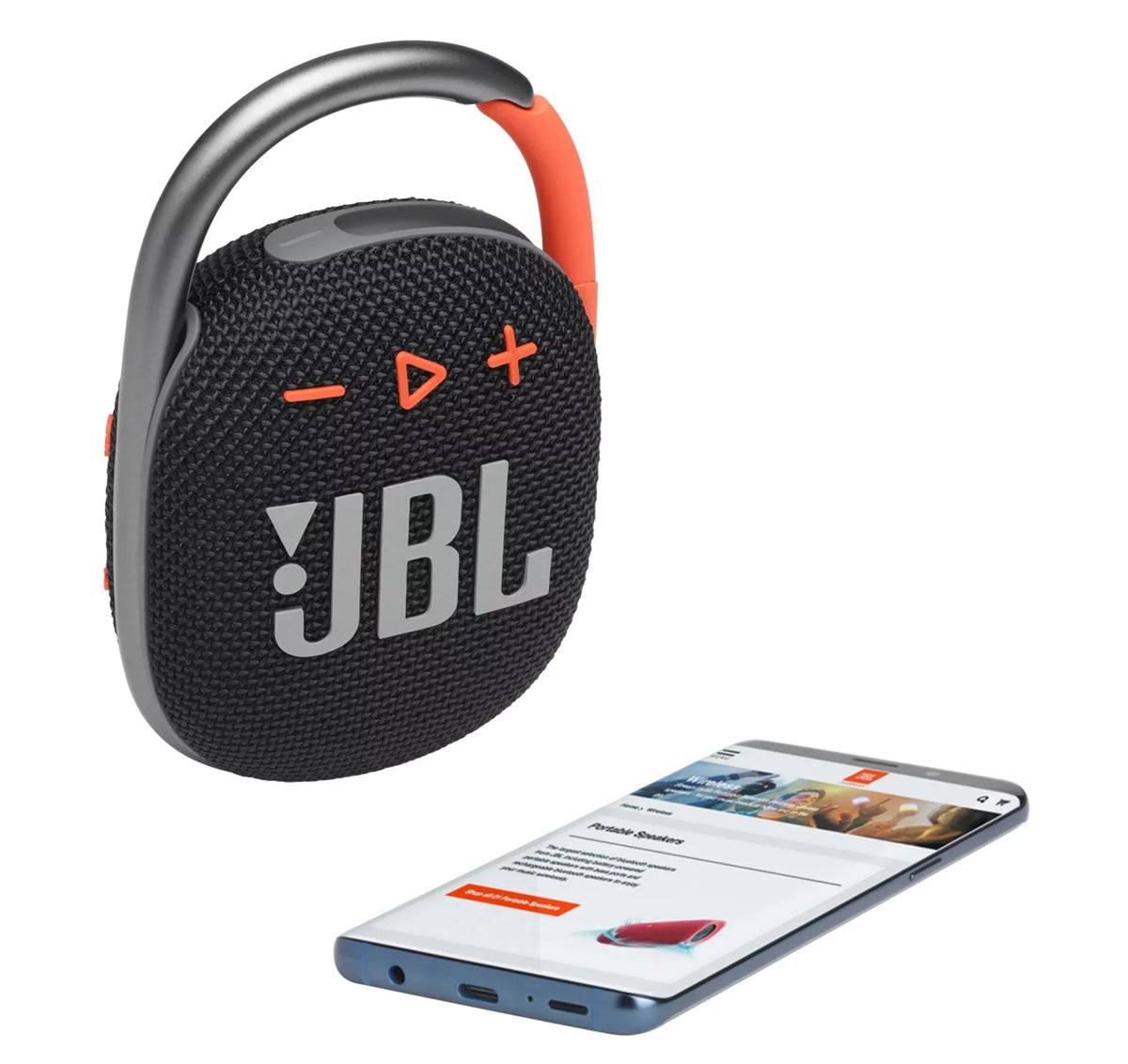 Box) Damage JBL Orange Speaker Box Portable Black Bluetooth Clip 4 (Open