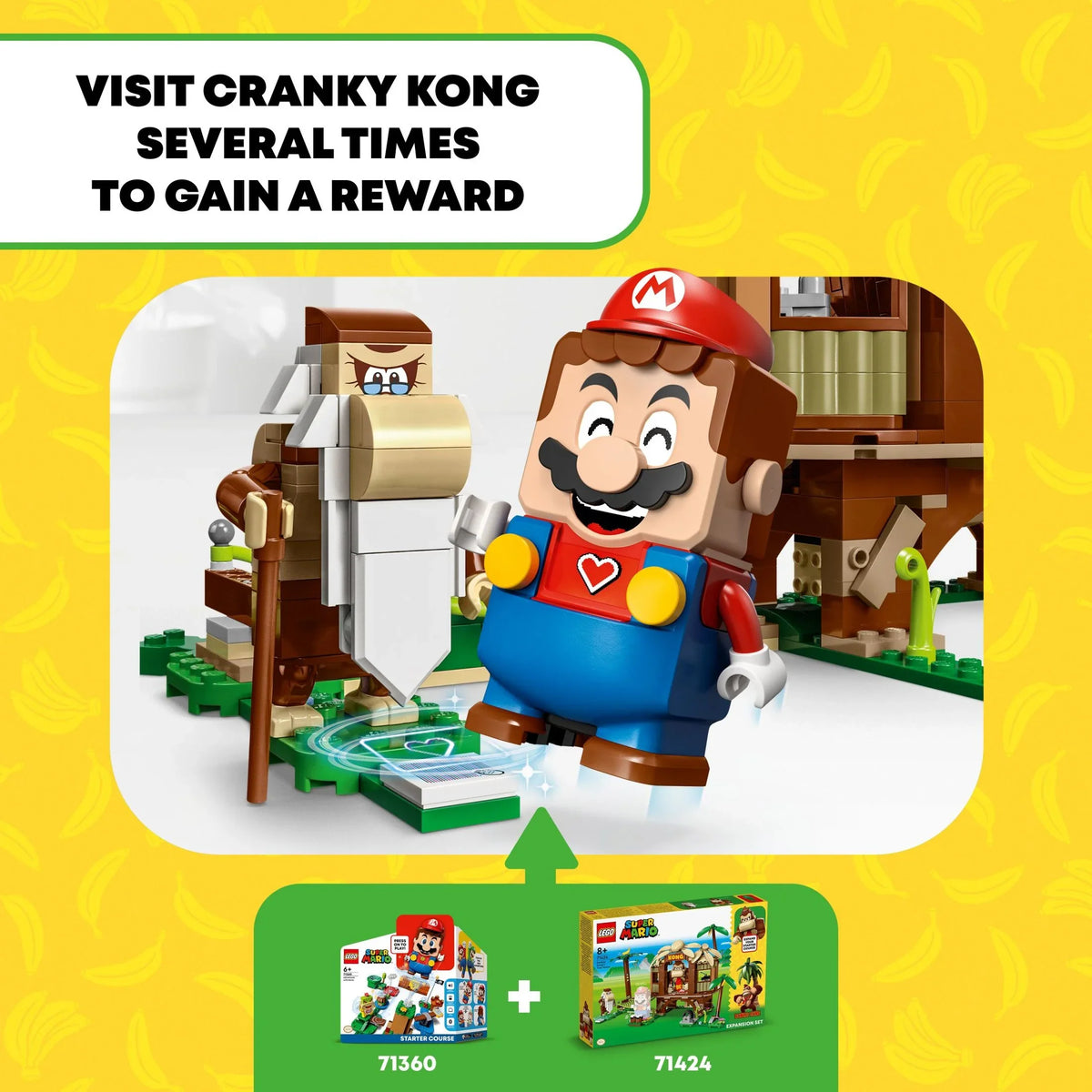 Game Expansion House Collectible Cranky Gift Kong’s Mario Old Kids, with 71424 Figures Set, Donkey Mario Fun and Buildable Year 8-10 for Birthday Donkey Kong, LEGO Tree 2 Super Super Kong