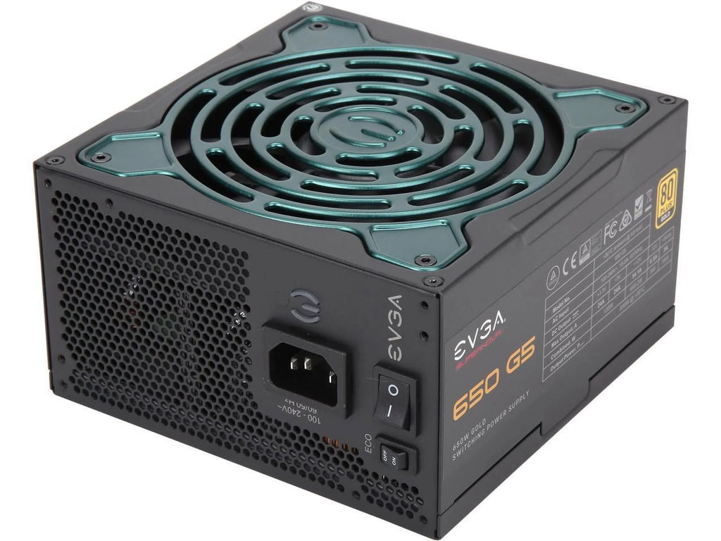 Power FDB 10 Warranty, 80 Plus Compact Supply 220-G5-0650-X1 Fan, Modular, EVGA Self Mode with Year Gold 650W, SuperNOVA G5, Power Eco Size, Includes ON 650 150mm Fully Tester,