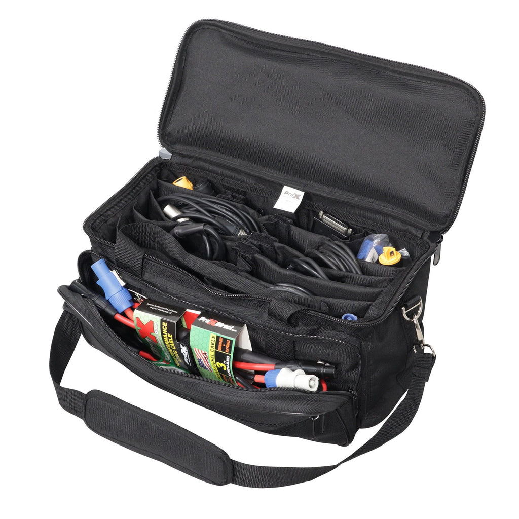 MANO Bag with DJ Audio Dividers Cables ProX for Carry XB-P12 Utility Organizer