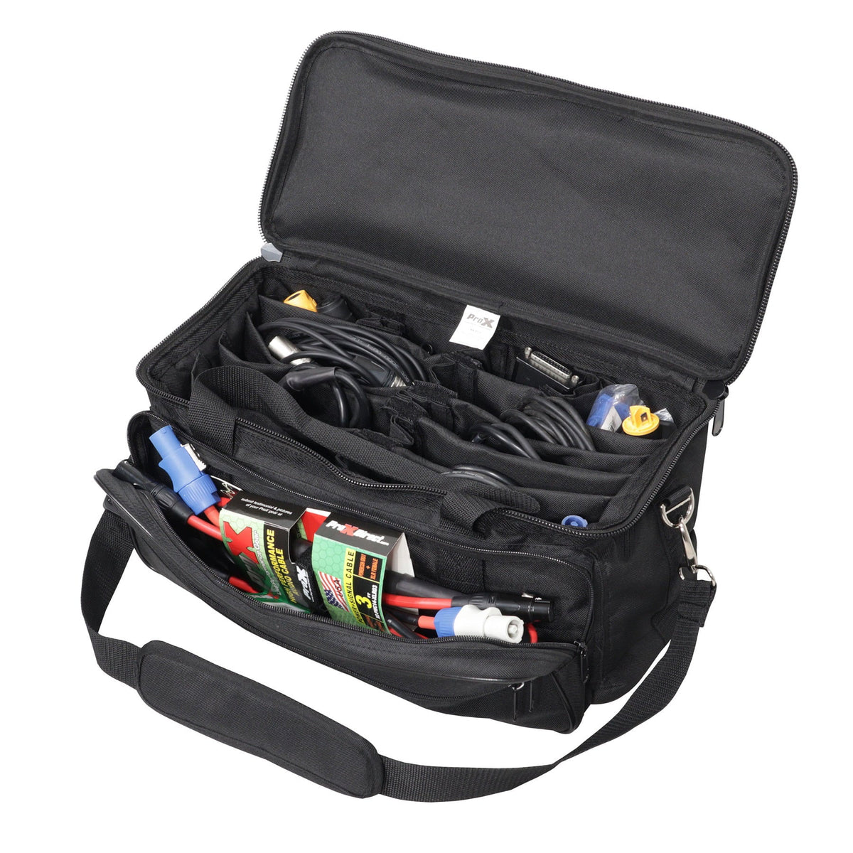 MANO Bag with DJ Audio Dividers Cables ProX for Carry XB-P12 Utility Organizer