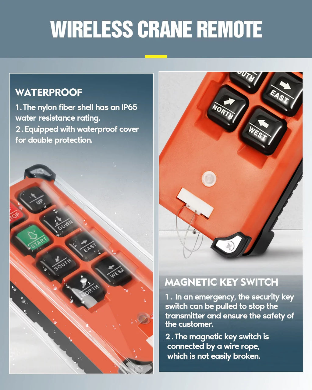 Buttons Winch 8 Electric Crane 12V 1 Wireless Remote Overhead Receiver Lift Control Tower DC Industrial Radio Transmitter Hoist 2 Crane + Crane Switch Bridge