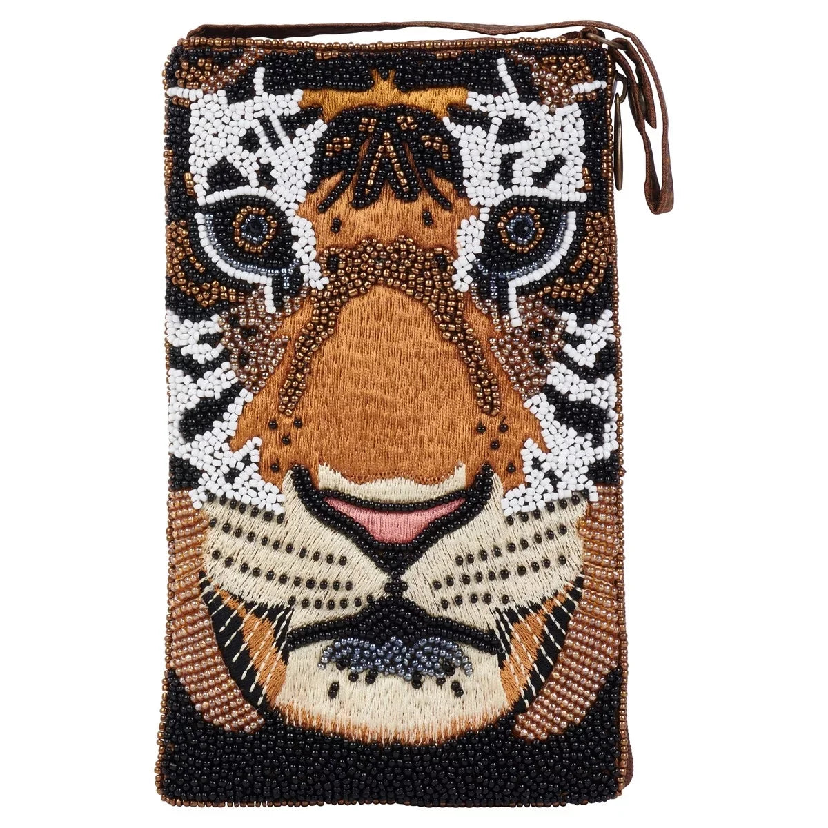 Tiger Beaded Crossbody, Bag Fierce Club Phone Multi Brown