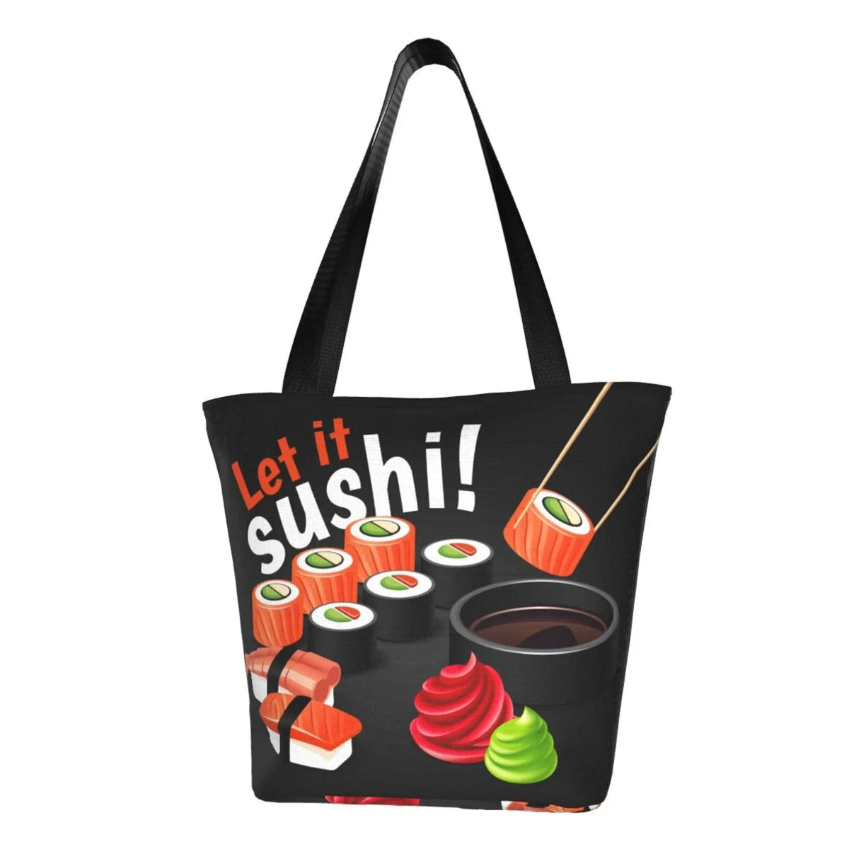 Lukts Bag Tote Women'S Sushi (2) Large Bag,Shoulder Hobos Bag Capacity Shopping Handbags