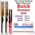 Buick Performance Wipers 2018 Beam w/Rear 3) Wiper (Set of Envision