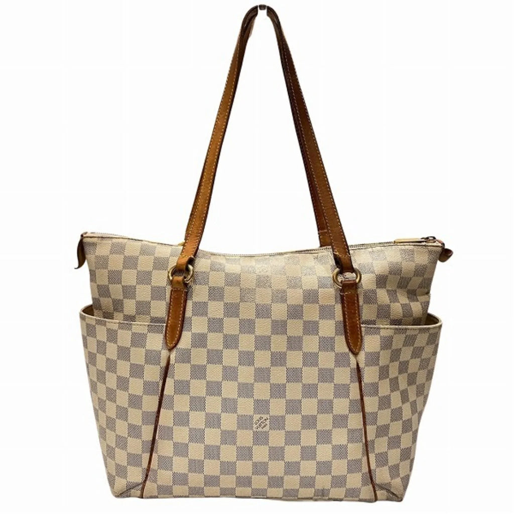 Bag Azur Louis Damier Vuitton (Fair) Tote Pre-Owned N41279 Ladies MM Totally Shoulder