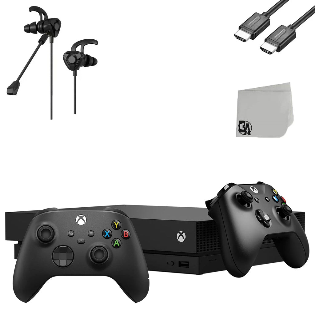 Pre-Owned Bundle Console Gaming BOLT + X New) 2 G9 Black One Like With 1TB Controller Xbox Microsoft With (Refurbished: AXTION Earbuds Microphone