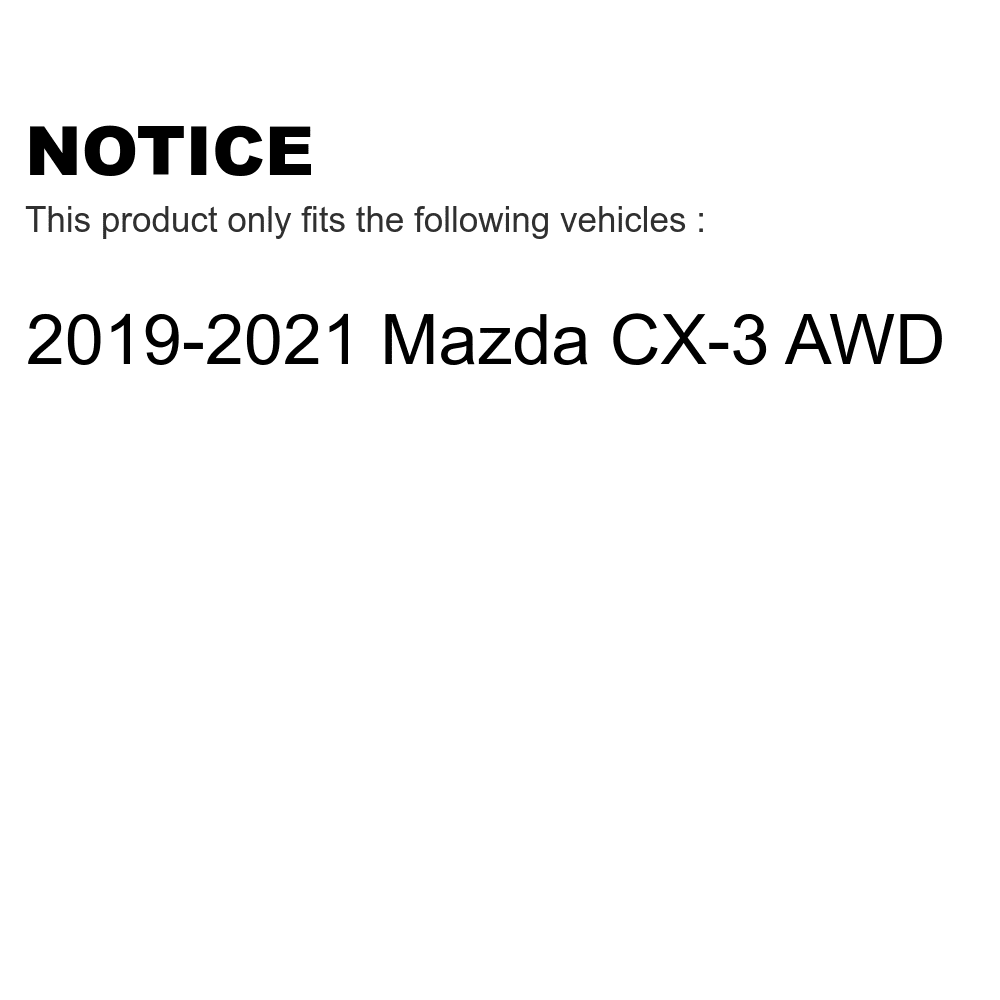 2019-2021 Rear Pads Front Drilled AWD - For Kit Disc Coated Auto Brake CX-3 Slotted KDF-100589 And Mazda Rotors Transit Semi-Metallic