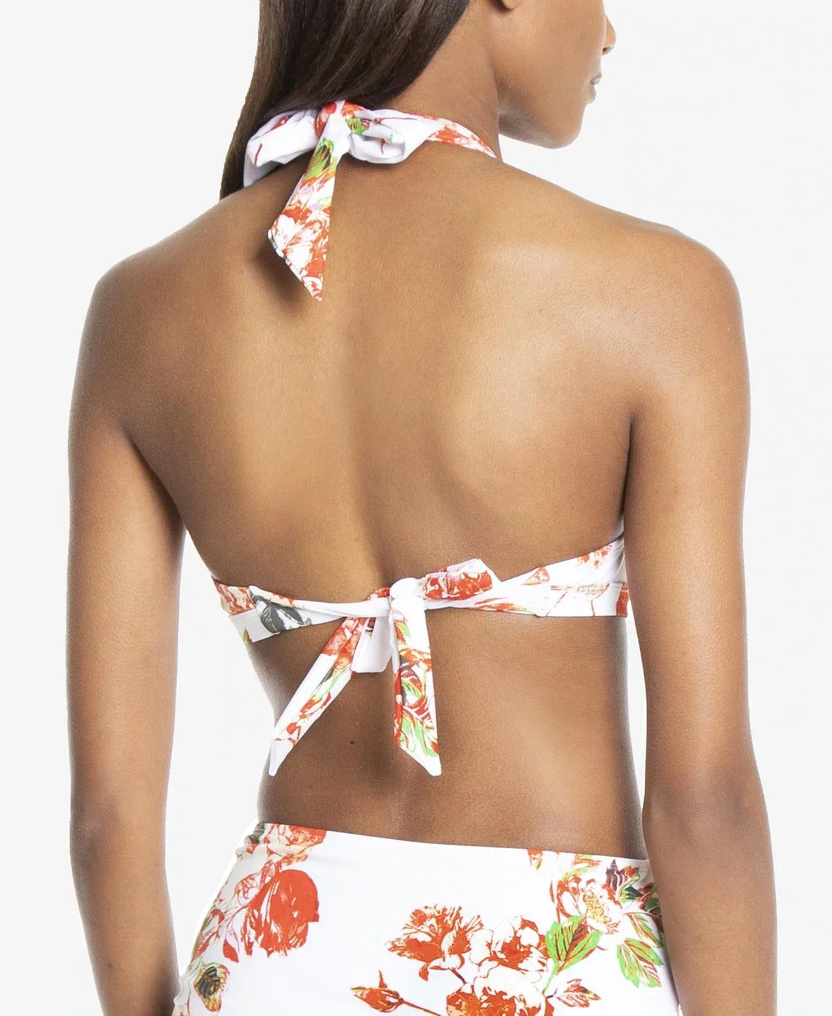 Bikini Rachel US Top, FLORAL WHITE Swim Medium Halter Roy