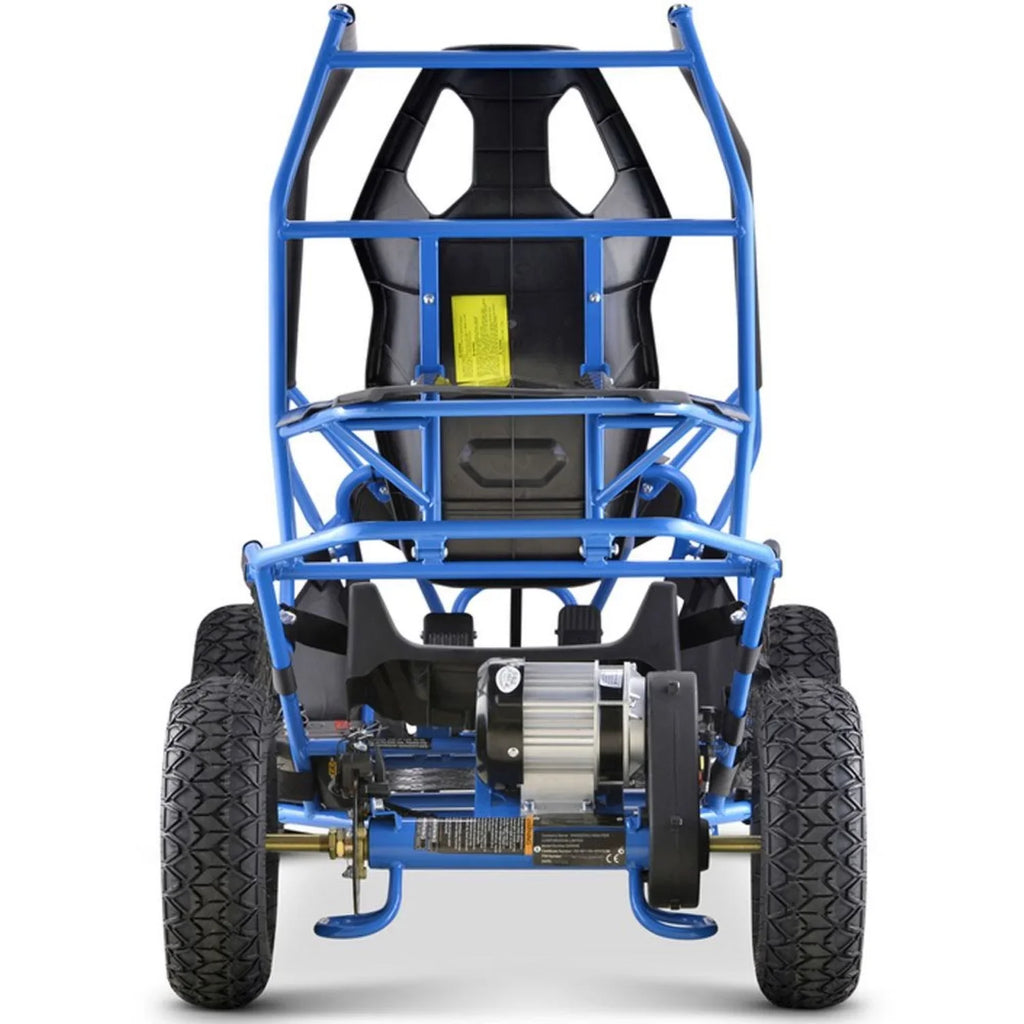 MotoTec Electric Blue Maverick Go Kart 36v 1000w