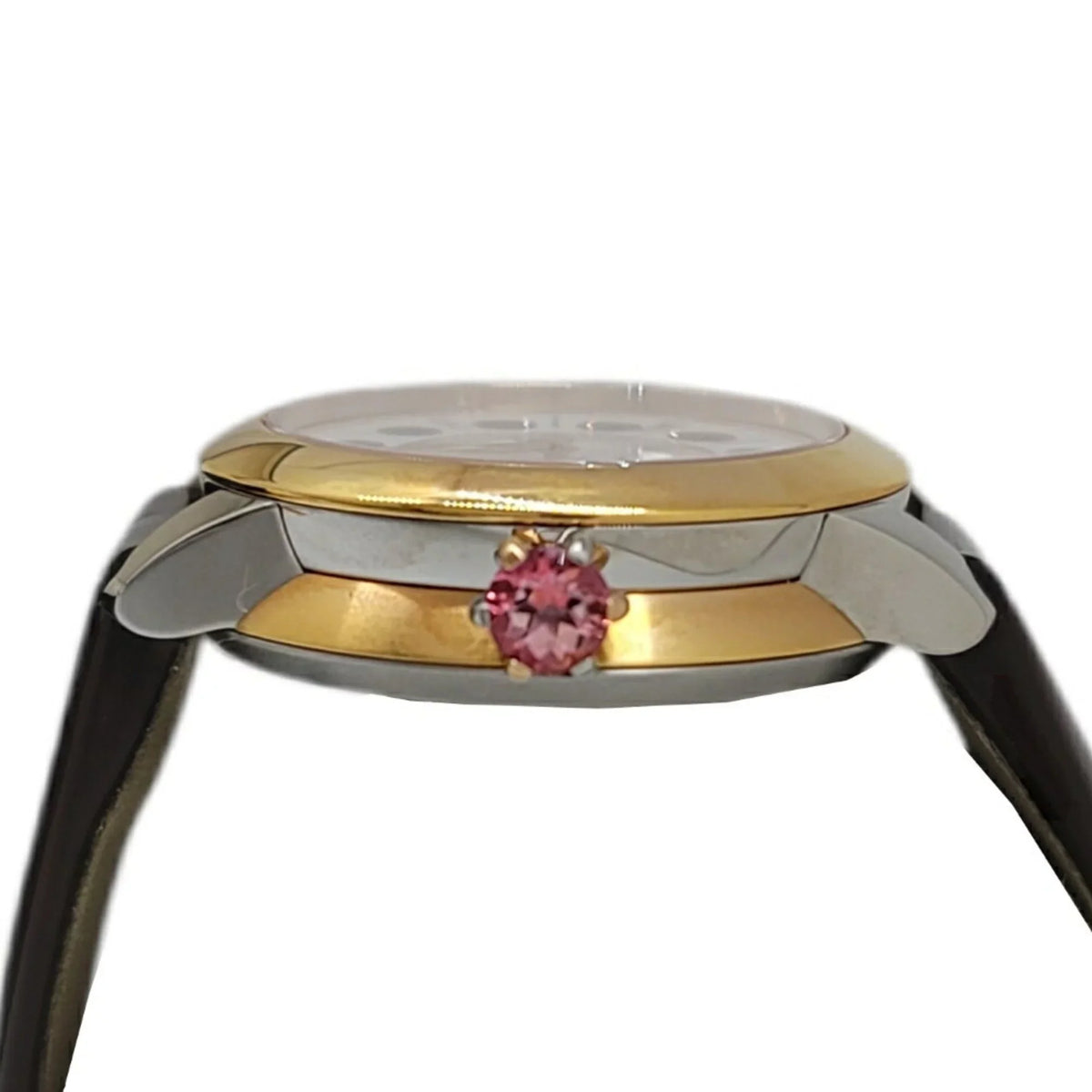 Colors Quartz Spinel Enamel 3 FENDI Eye Women's Topaz Shell Pre-Owned Brown Watch New) Black SS Fendi Fashionable Clock Shine Belt (Like