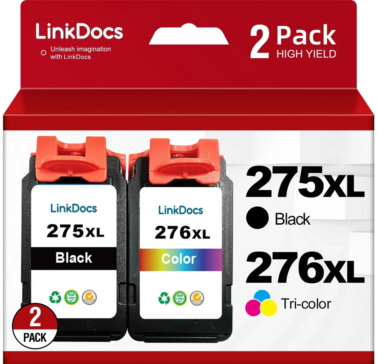 PG-275 TR4700 Ink 1Tri-Color) 275XL TS3520 CL-276 for Tri-Color Printer PIXMA TR4720 Ink and 276XL Canon Black ( TS3500 Canon Ink 275 276 for Black and ink Cartridge TS3522 Cartridge