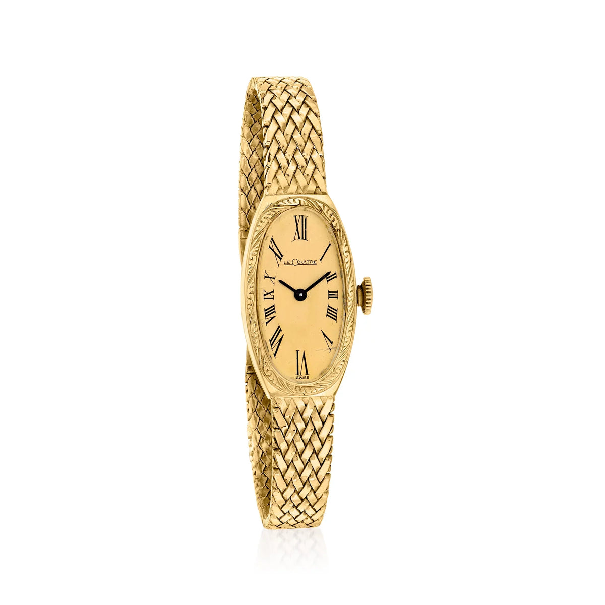 Vintage Lecoultre Mesh Watch, Women's, Pre-Owned Gold Adult, Yellow 14kt C. 1970 Ross-Simons
