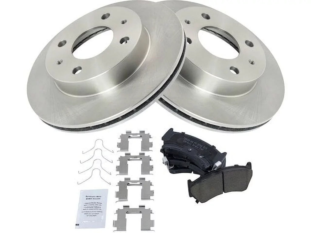 Compatible Pad - and Front 1.6L 1995 Rotor Brake Sentra Kit 1999 1996 Nissan 1997 XE 1998 4-Cylinder with -