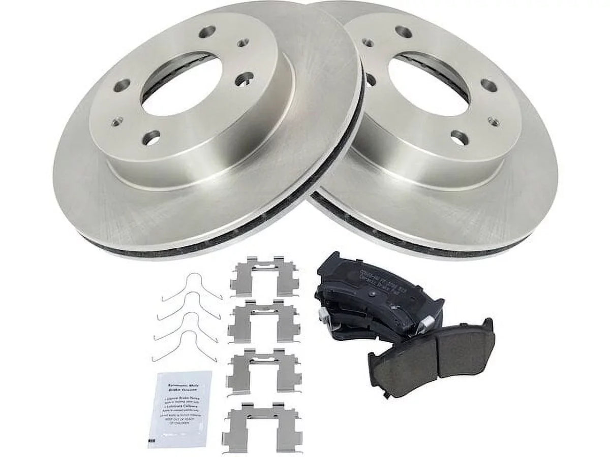 Compatible Pad - and Front 1.6L 1995 Rotor Brake Sentra Kit 1999 1996 Nissan 1997 XE 1998 4-Cylinder with -