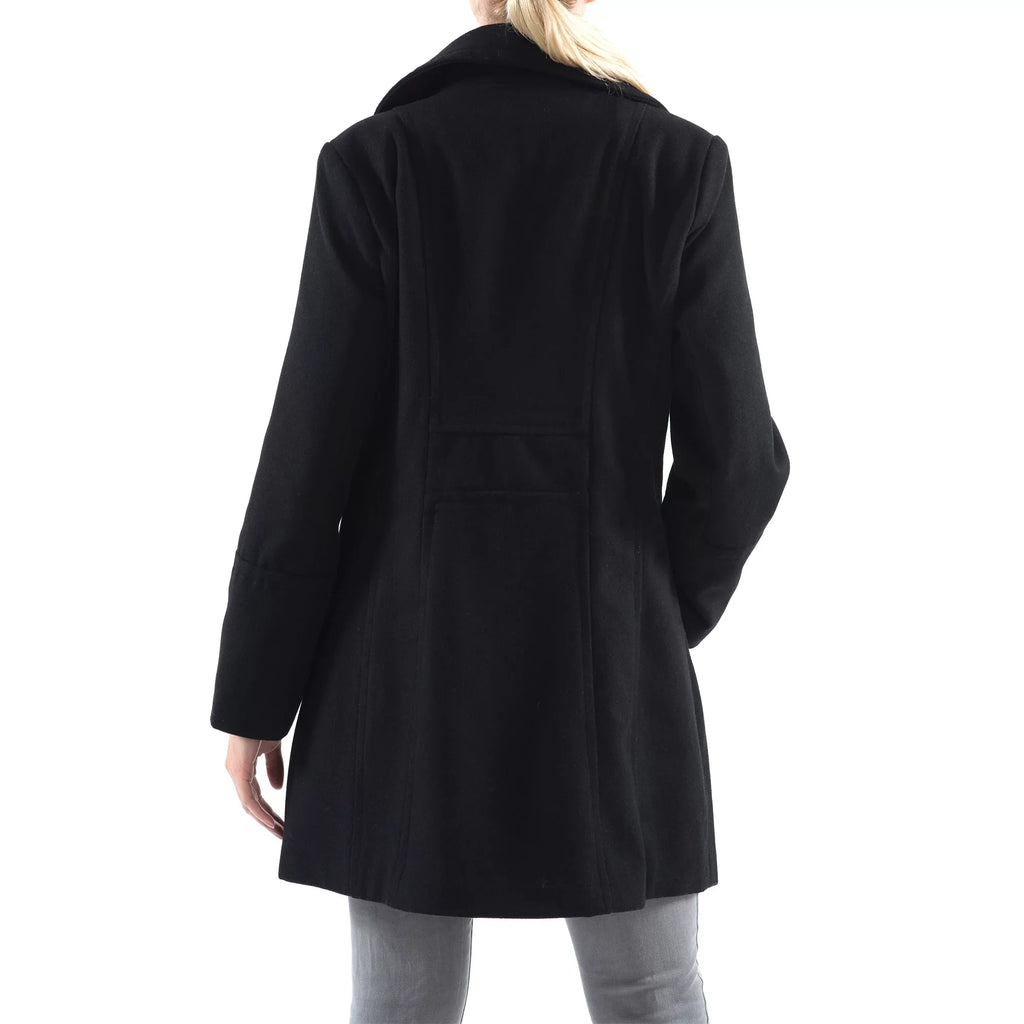 Alpine Breasted Jacket Coat Wool Overcoat Norah Swiss Peacoat Womens Double