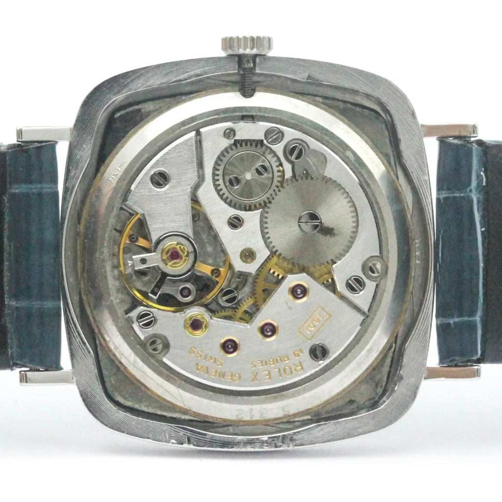 18K Pre-Owned (Good) White Cellini 4084 ROLEX Hand-Winding Gold Vintage BF567340 Watch Mens