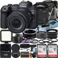 Mirrorless Card 32GB ZeeTech Camera + with Mount Flash Lens R6 EOS 2 + Case LED Canon Pack II Memory + SanDisk Accessory Adapter + RF Mark + 24-105mm