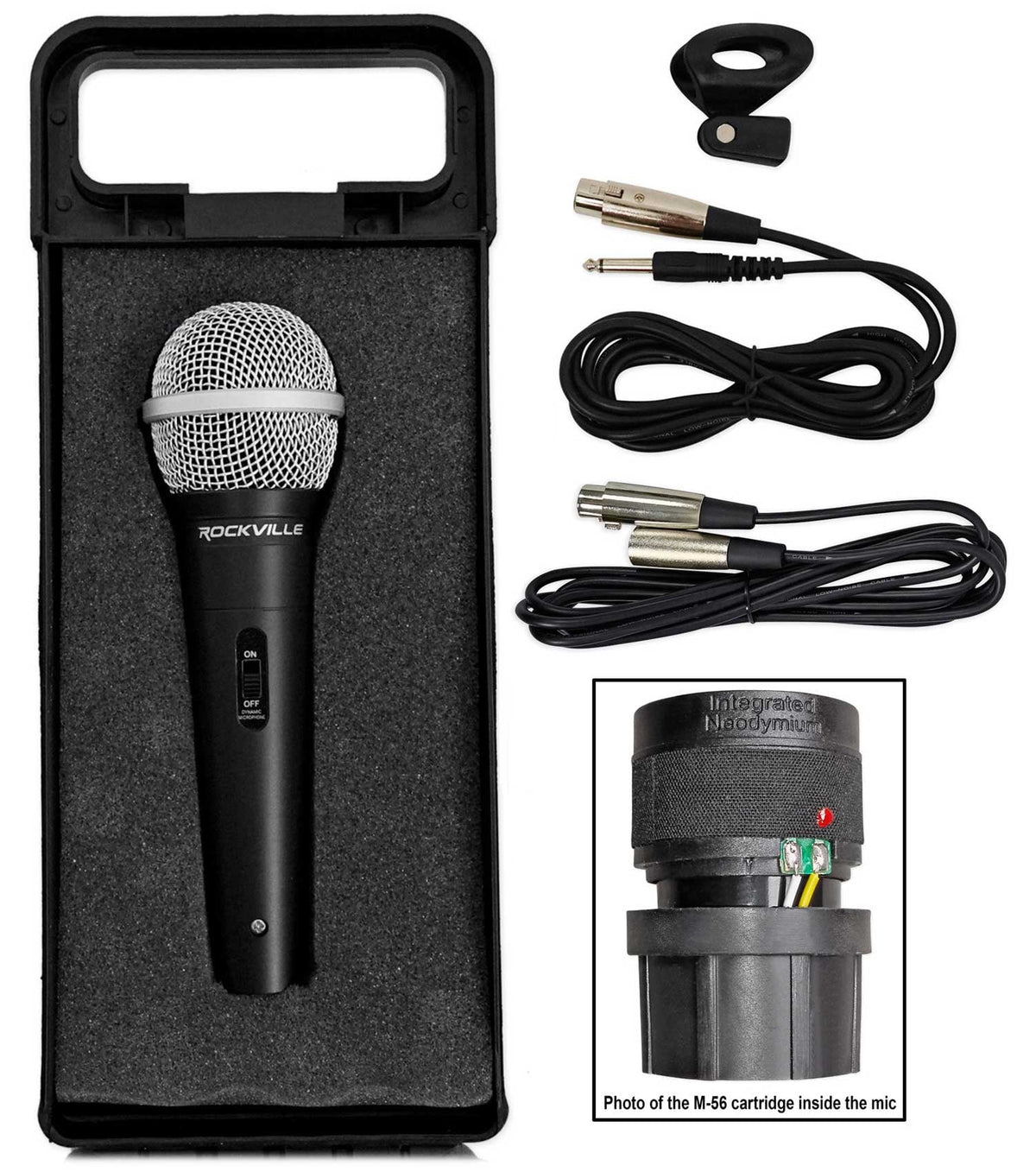 Encore Essential Microphone w Partybox Party LED Compact + Portable Speaker JBL